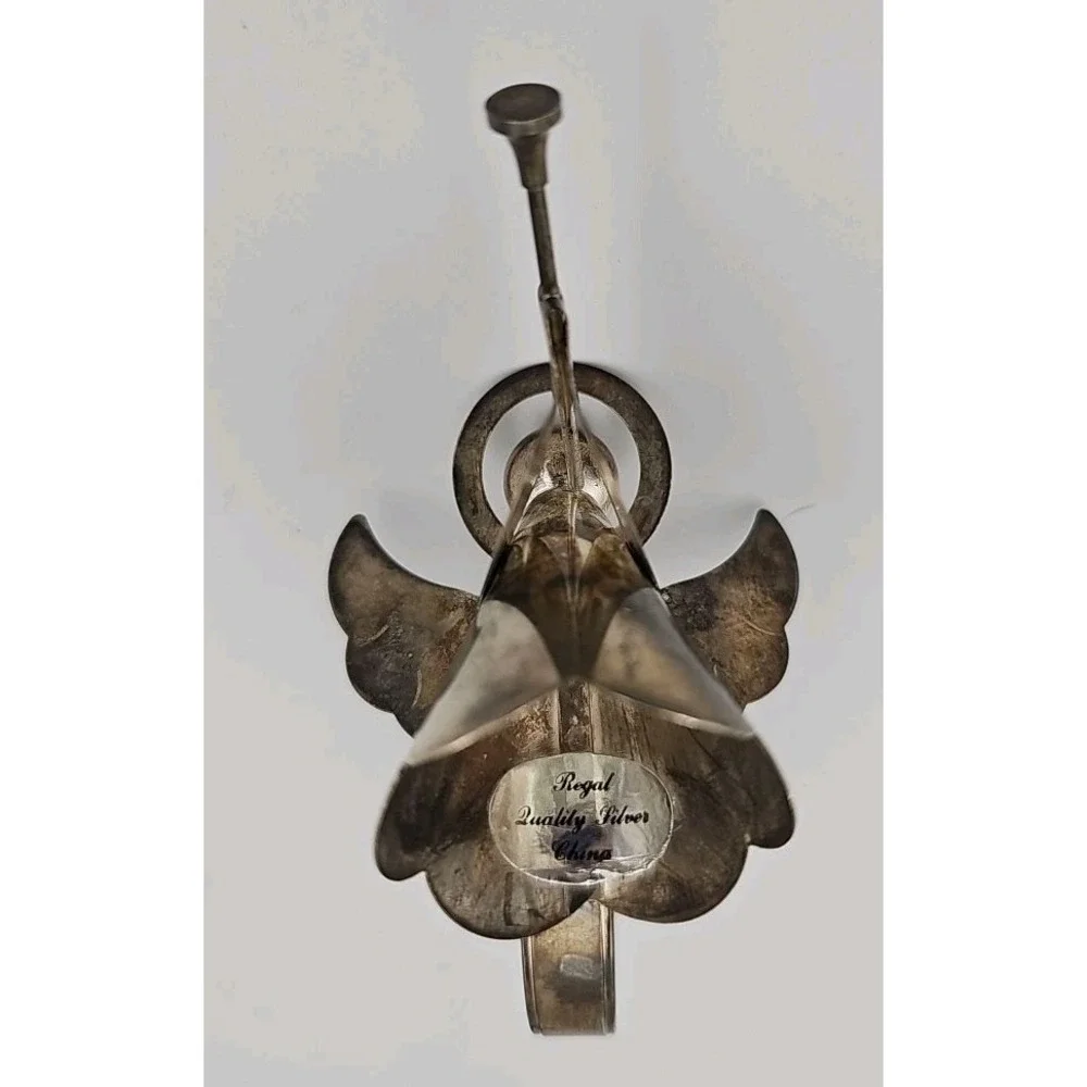 Vintage Regal Silver‎ Plated Angel With Trumpets Napkin Holder Rings Set Of 4